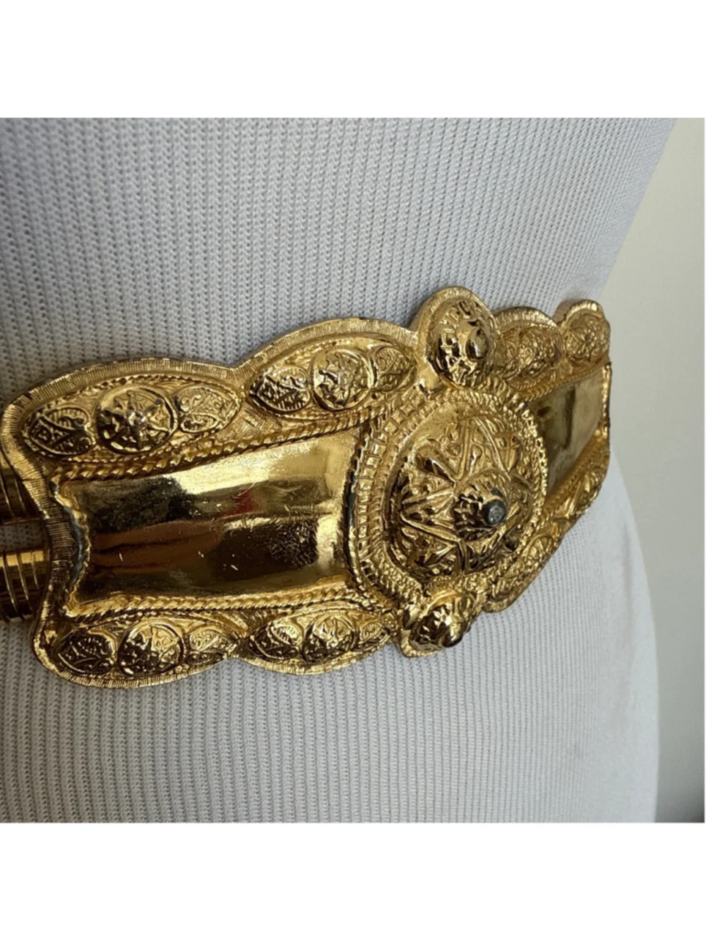 Accessocraft NYC Gold Snake Belt Vintage